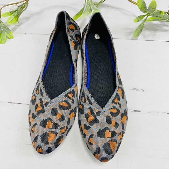 NEW Evglow Ballet Style Gray Leopard Print Flats- Size 9 - Picture 2 of 9